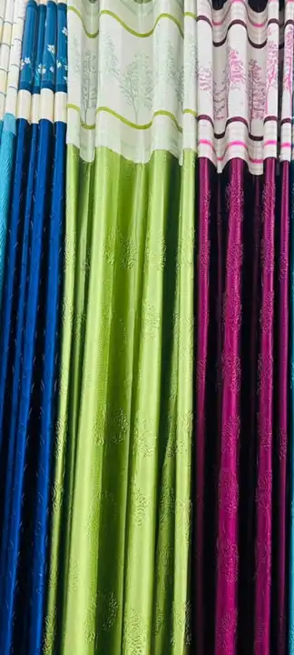 Curtains 4×7with  up side beautygul petch and down side self paunching many colours  uploaded by business on 4/10/2023