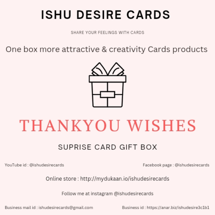 Thankyou wish Suprise Gift cards  uploaded by Ishu desire cards on 4/10/2023