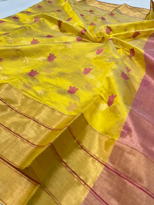 CHANDERI traditional handwoven pure Pattu silk saree  uploaded by WEAVER'S ORIGIN silk and Sarees on 4/10/2023