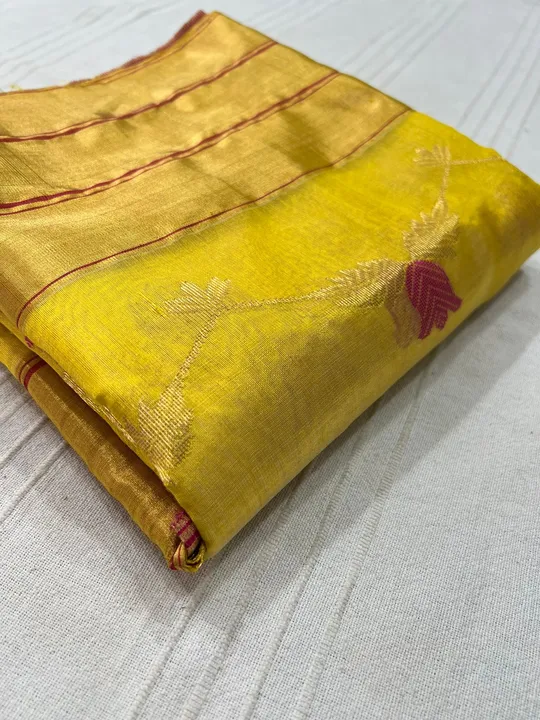 CHANDERI traditional handwoven pure Pattu silk saree  uploaded by WEAVER'S ORIGIN silk and Sarees on 4/10/2023