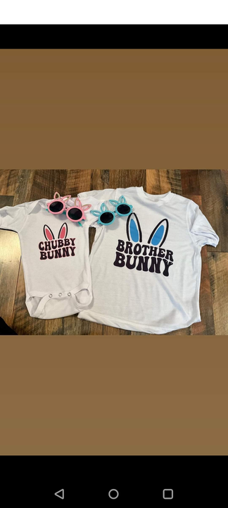Kids Combo T-shirts Bro Sis Customised  uploaded by Tip Top Printing and Clothing on 4/10/2023