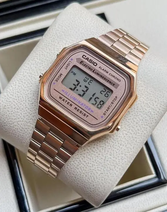 Casio vintage Watch Availble 

BRAND : Casio

Colour : Silver/ Black/ Gold/ Rose Gold/ Googlepayonly uploaded by business on 4/10/2023