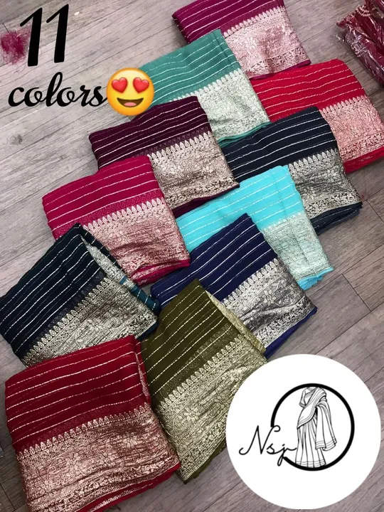presents very pretty saree

beautiful colour combination saree for all ladies 

👉keep shopping with uploaded by Gotapatti manufacturer on 4/11/2023