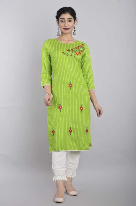 Embroidery kurti with pant  uploaded by FASHION MART on 4/11/2023