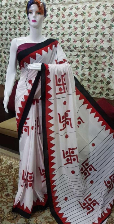Malmal cotton saree  uploaded by Matri Saree Center on 4/11/2023
