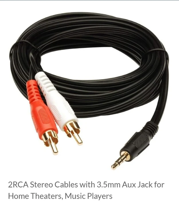 2RCA Stereo Cables with 3.5mm Aux Jack for Home Theaters, Music Players uploaded by COMPLETE SOLUTIONS on 4/11/2023