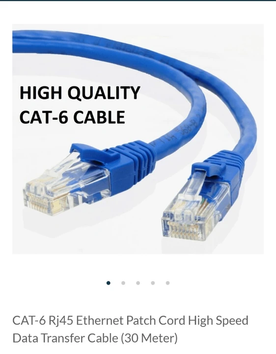 CAT-6 Rj45 Ethernet Patch Cord High Speed Data Transfer Cable (30 Meter) uploaded by COMPLETE SOLUTIONS on 4/11/2023