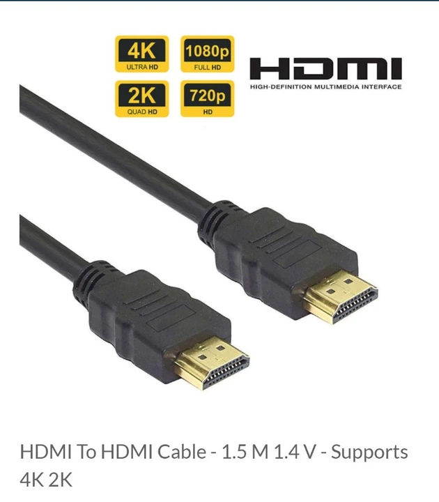 HDMI To HDMI Cable - 1.5 M 1.4 V - Supports 4K 2K uploaded by COMPLETE SOLUTIONS on 4/11/2023