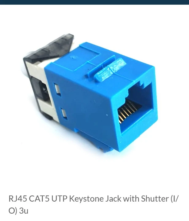 RJ45 CAT5 UTP Keystone Jack with Shutter (I/O) 3u uploaded by COMPLETE SOLUTIONS on 4/11/2023