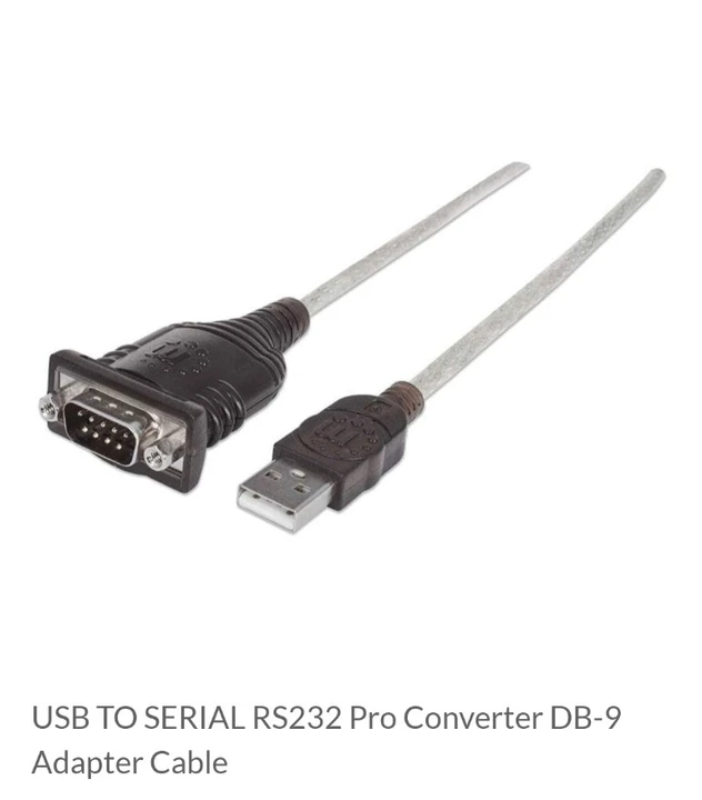 USB TO SERIAL RS232 Pro Converter DB-9 Adapter Cable uploaded by COMPLETE SOLUTIONS on 4/11/2023