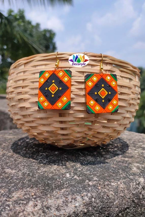 Terracotta pihu handmade earrings  uploaded by Decoryle on 4/11/2023