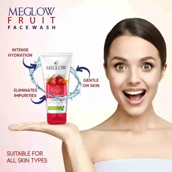 Meglow Fruit Face Wash For Refreshing Face, Paraben Free, Soap Free 70g uploaded by Getnow Products  on 4/11/2023