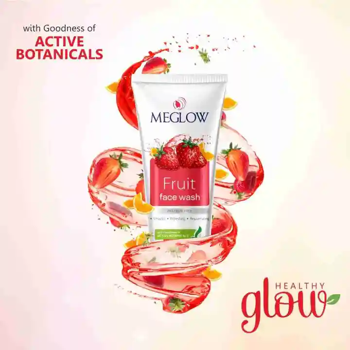 Meglow Fruit Face Wash For Refreshing Face, Paraben Free, Soap Free 70g uploaded by Getnow Products  on 4/11/2023