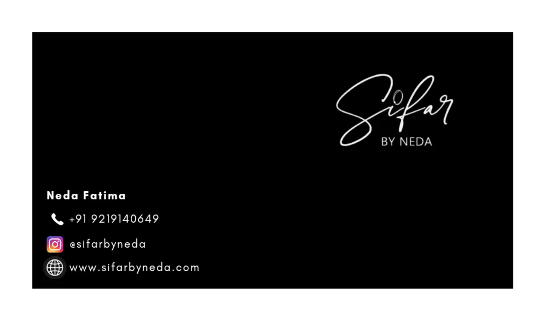 Visiting card store images of Sifar by neda