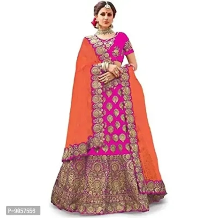 Women's Satin Embroidered Semi Stitched Lehenga Choli (PINK)

 Color:  Pink

 Fabric:  Silk Blend

  uploaded by Digital marketing shop on 4/11/2023