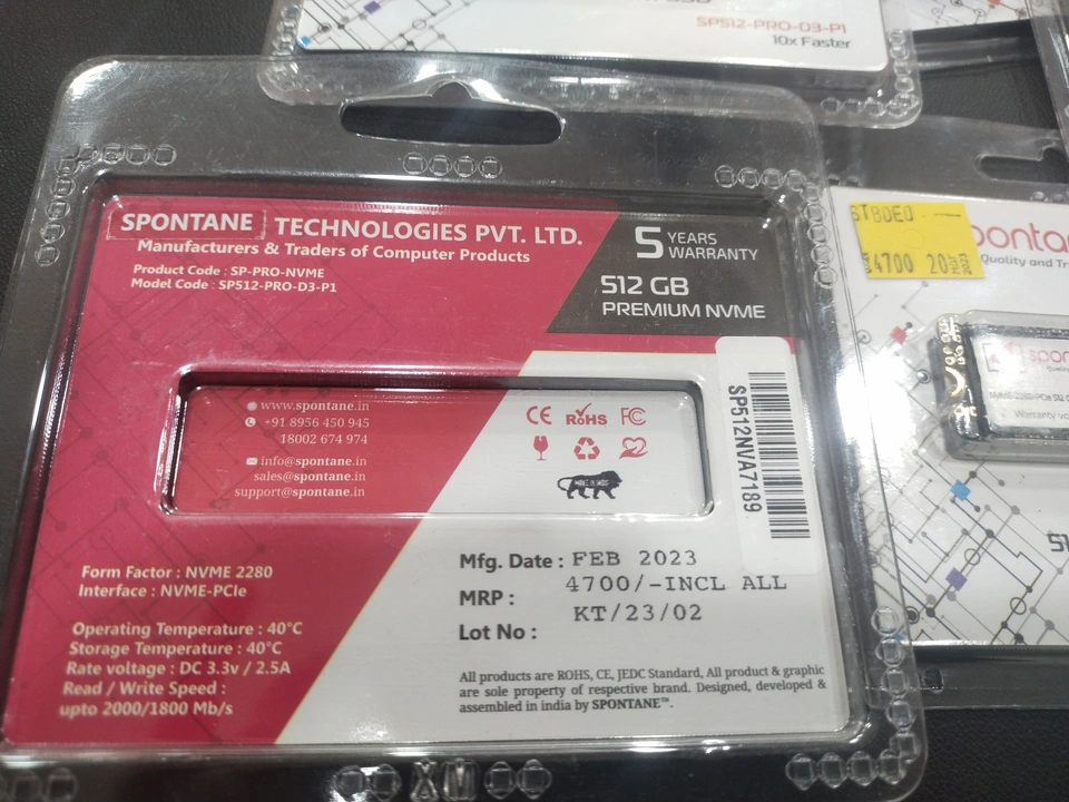 Spontanne 512GB NVME SSD with 5years warranty  uploaded by A2Z Technology  on 4/11/2023