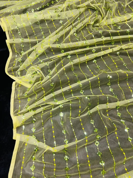 

*SAREE DETAIL*
SAREE FABRIC  : HEAVY NYLONE BUTTERFLY NET
SAREE WORK    : FANCY SEQUNCE WORK WITH  uploaded by Vishal trendz 1011 avadh textile market on 4/11/2023