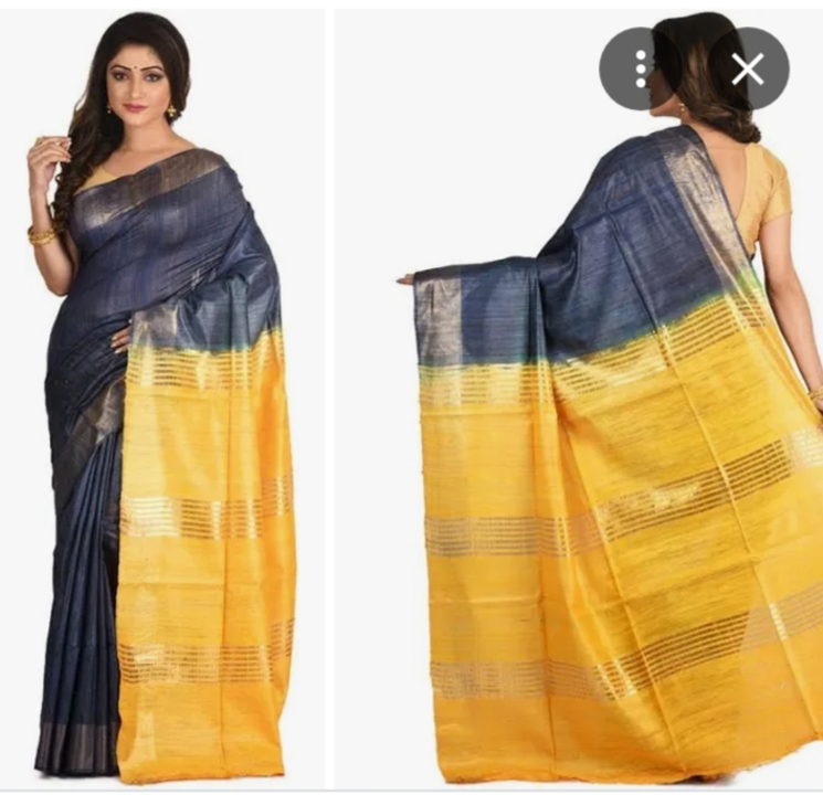 Tussar ghicha silk saree pure handloom silk saree booking no 8709950196 uploaded by Tussar ghicha silk saree  on 5/19/2024