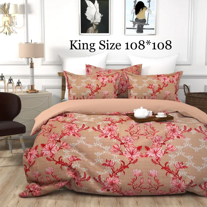 108-108 bedsheet glace cotton uploaded by Amar jyoti creation on 4/11/2023