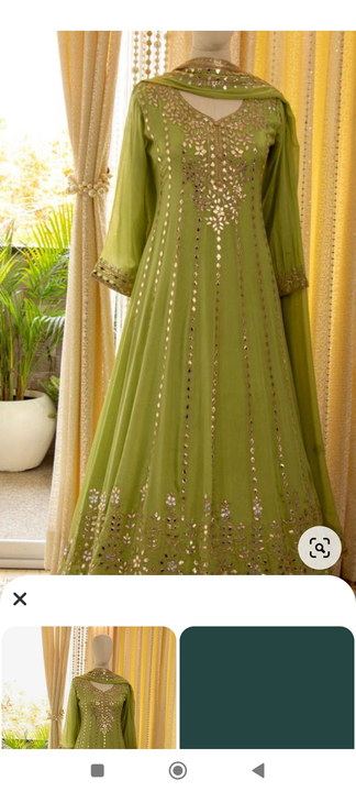 Anarkali suit uploaded by Manual embroidery work on 5/28/2024