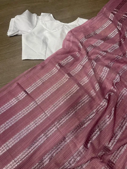 Fancy Georgette shimmer weaving saree uploaded by Suyukti fab on 4/11/2023