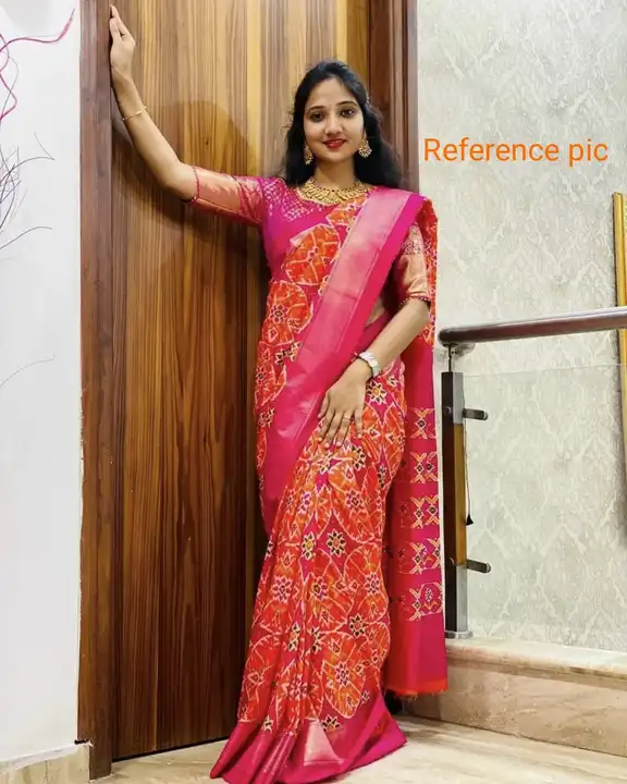 Pure duplain crepe silk saree patloa prints uploaded by Suyukti fab on 4/11/2023