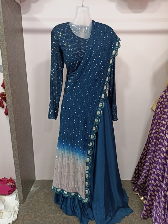 Lehenga with heavy luknavi dupatta uploaded by The Girl Boutique on 4/11/2023