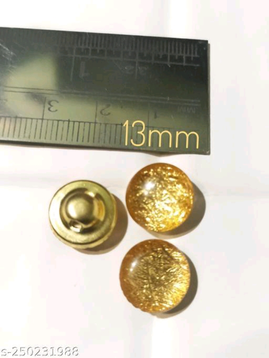 Round golden buttons  uploaded by Shree Shakti Collection on 4/11/2023