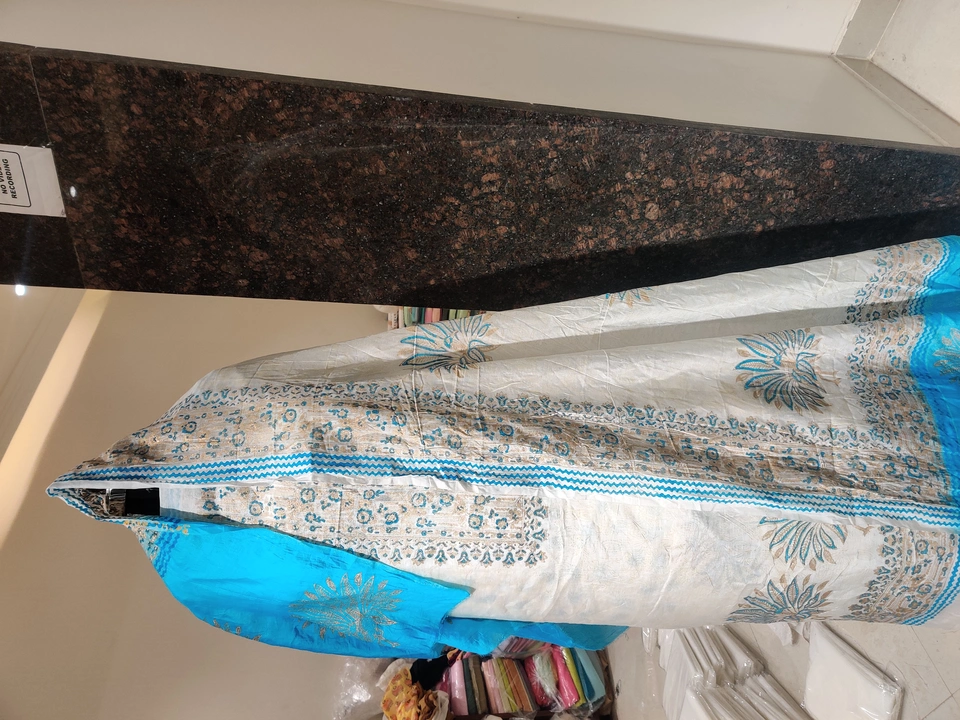 Muslin cotton block print suit with muslin dupatta  uploaded by business on 4/11/2023