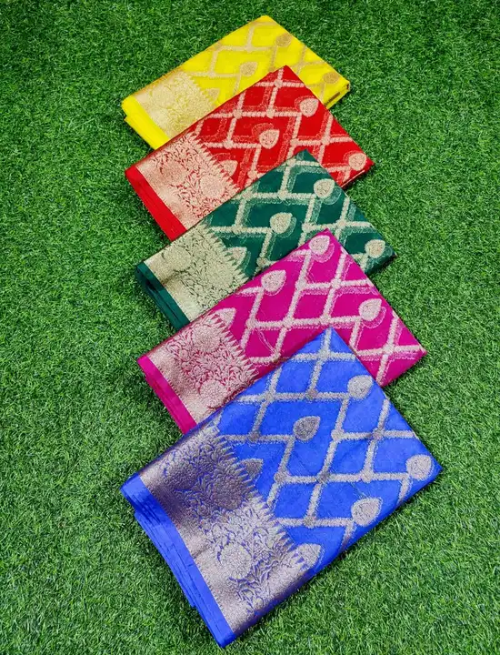 Banarasi Fancy Kora Organza Soft silk saree with latest design and colour  uploaded by Welltex on 4/11/2023