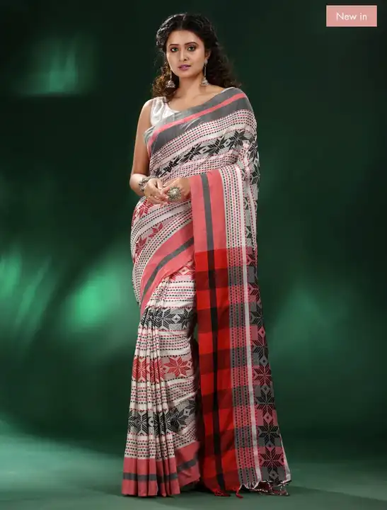 Khadi cotton handloom saree with bp uploaded by business on 4/11/2023