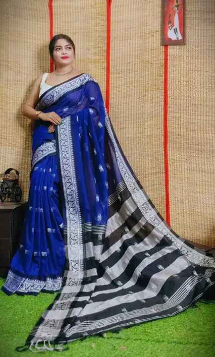 Khadi cotton handloom saree with bp  uploaded by Roy sharee center on 4/11/2023