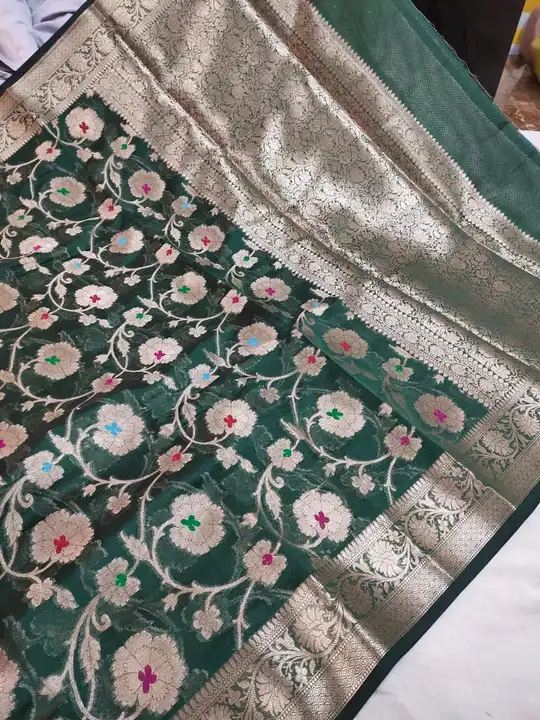 Banarasi Semi cotton monika Silk with Minskari uploaded by Ayesha Fabrics on 4/11/2023