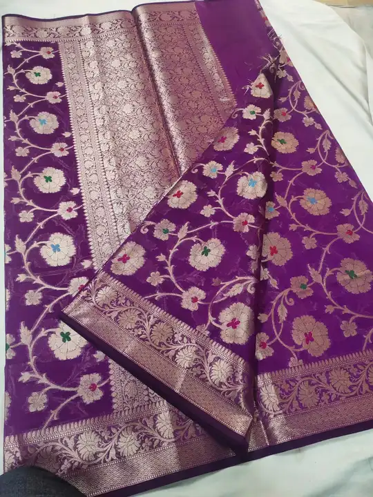 Banarasi Semi cotton monika Silk with Minskari uploaded by Ayesha Fabrics on 4/11/2023
