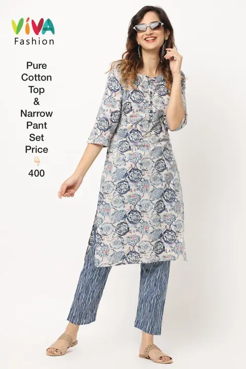 Kurti with pants  uploaded by Viva fashion on 4/11/2023