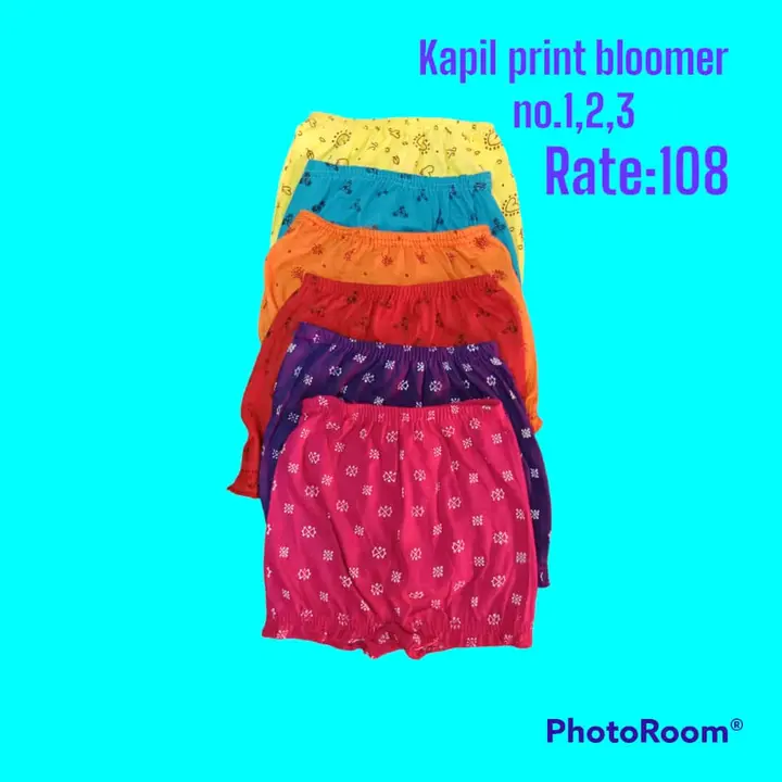 Kapil print bloomer size 1-2-3 moq-45dozen uploaded by Ruhi hosiery on 4/11/2023