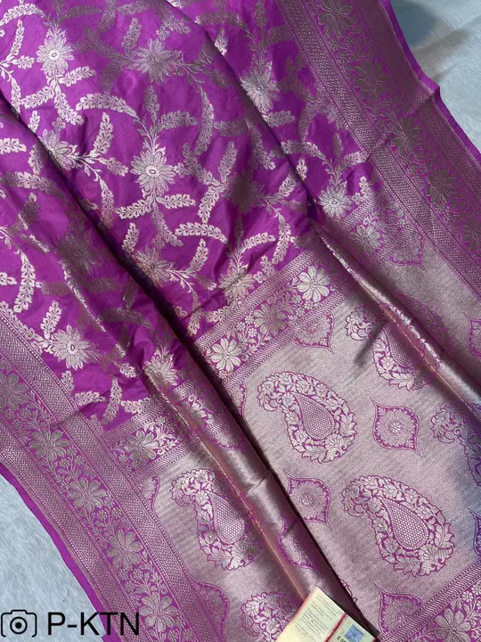 Pure katan silk Saree with Silkmark Certified  uploaded by M S fabrics on 4/11/2023
