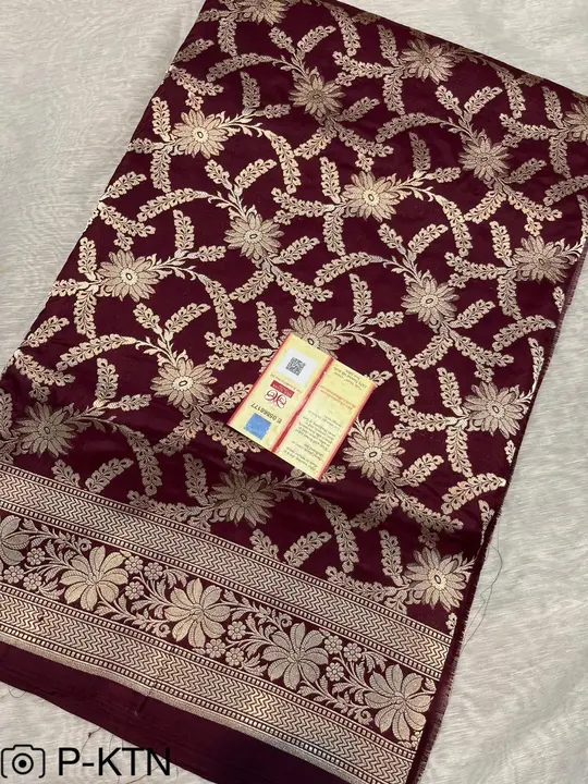 Pure katan silk saree with Silkmark Certified  uploaded by M S fabrics on 4/11/2023