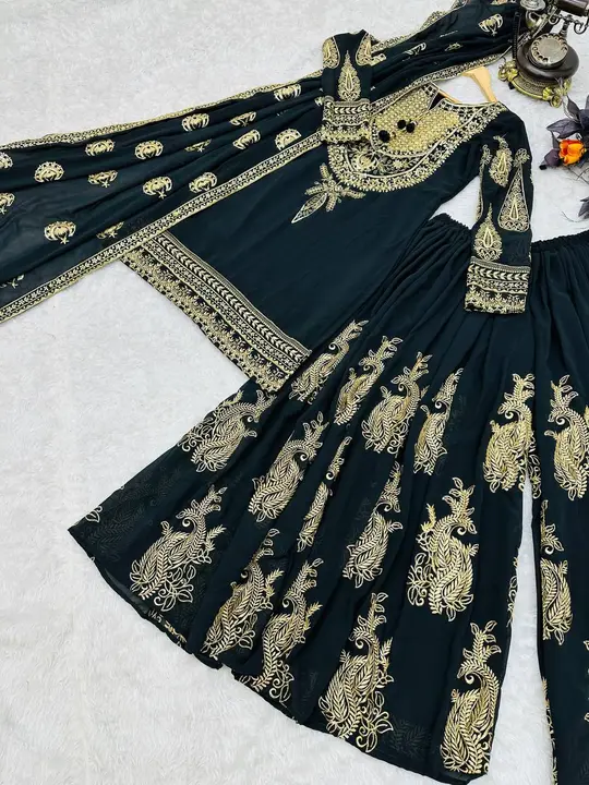 TOP+SARARA+DUPATTA WITH HAVY EMBROIDERY WORK  uploaded by NIVA CREATION on 4/12/2023