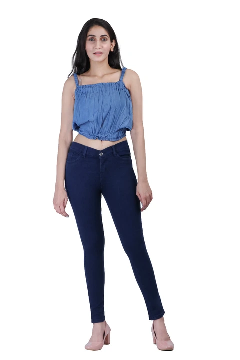 SINGLE BUTTON NAVY BLUE COLOUR JEANS uploaded by business on 4/12/2023