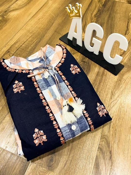 Post image *AGC*
(A new venture of NP)

Premium Cotton Flare Gown with Attached Embroidery Jacket on Front and Beautiful Tussles. 

 *Size - 40 42 44*

*Mrp-1200 Free Ship*