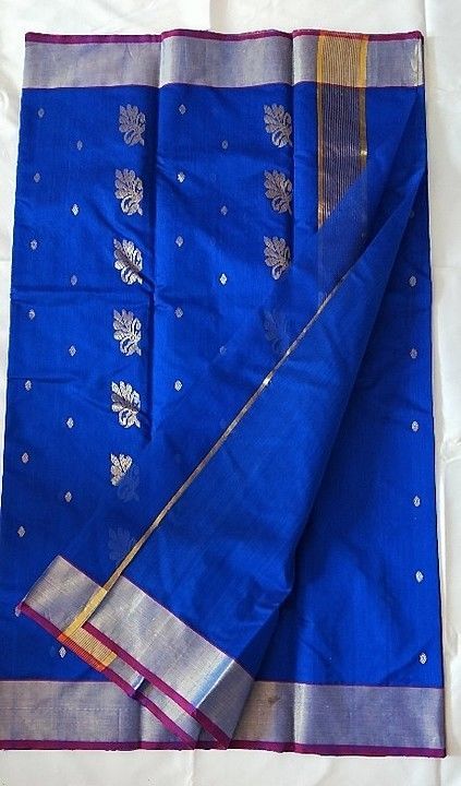 Post image Chanderi silk sarees handloom With blouse piece length 6.40 price 3200/-