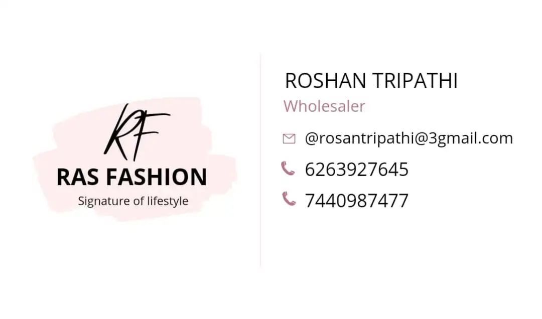 Visiting card store images of RAS - FASHION 