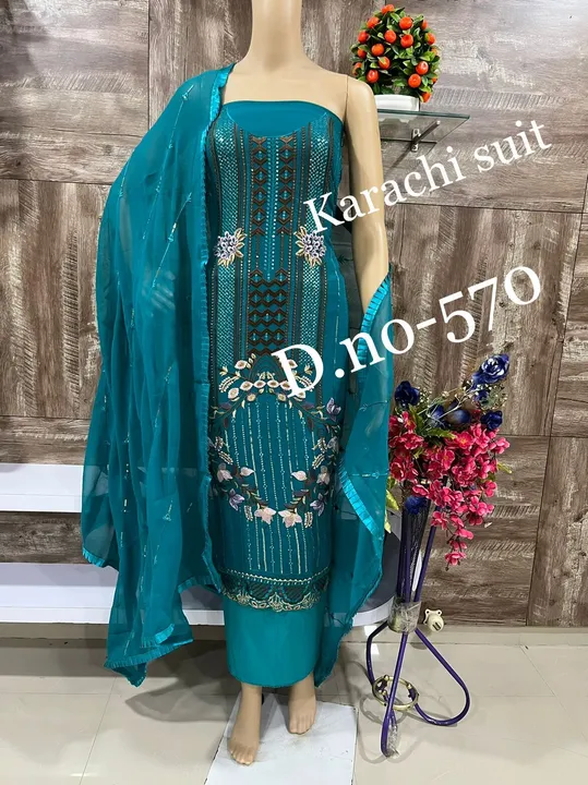 Karachi suit with lining  uploaded by Heena fashion house on 4/12/2023