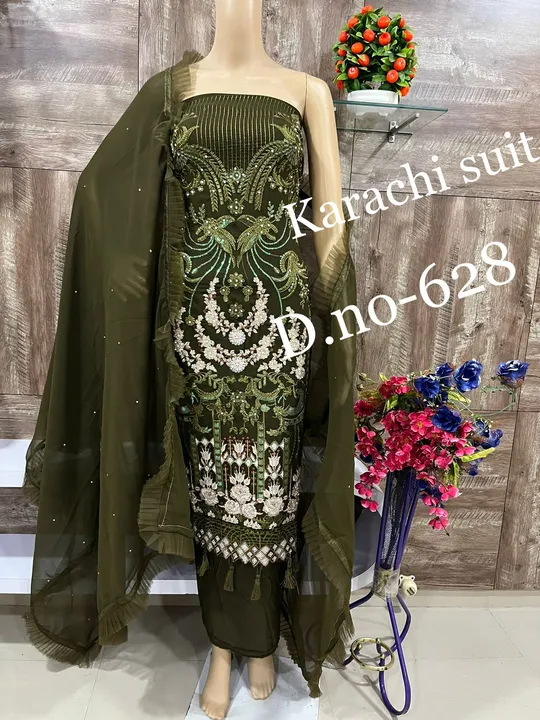 Karachi suit  uploaded by Heena fashion house on 4/12/2023