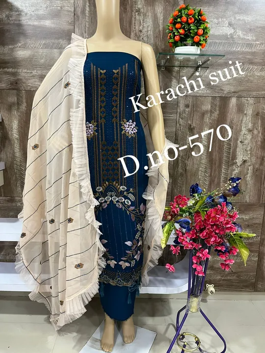 Karachi dress material  uploaded by Heena fashion house on 4/12/2023