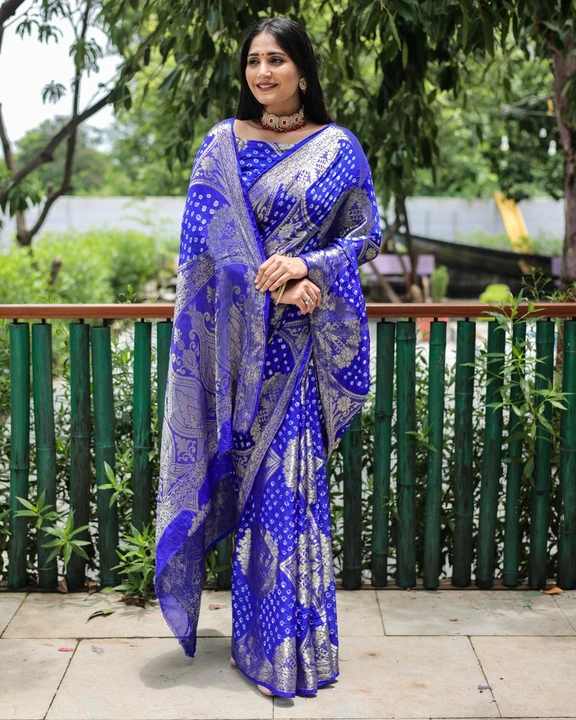 Pure bandhej silk saree uploaded by VINAYAK CREATION on 4/12/2023