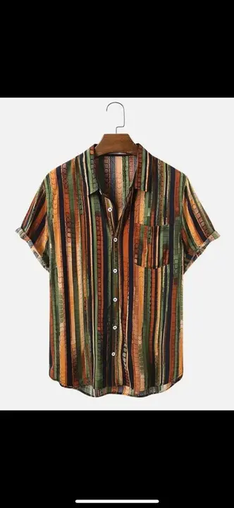 Men Strip line printed half shirt  uploaded by Young Trends on 4/12/2023