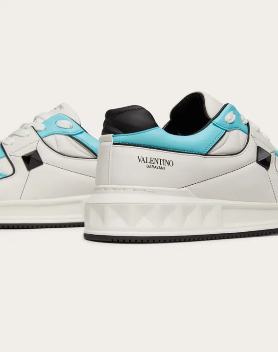Valentino Garavani One Stud Low-Top Nappa Sneaker *"White-Light Blue"*
 uploaded by Brand Station  on 4/12/2023