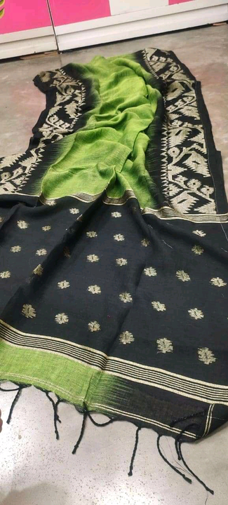 Soft lilen jamdhani saree uploaded by Anindita saree on 4/12/2023